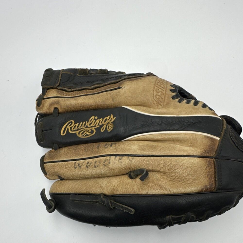 Rawlings Gold Glove Series PRO-115B 11.5" Leather Baseball Glove Black Tan - Picture 5 of 12